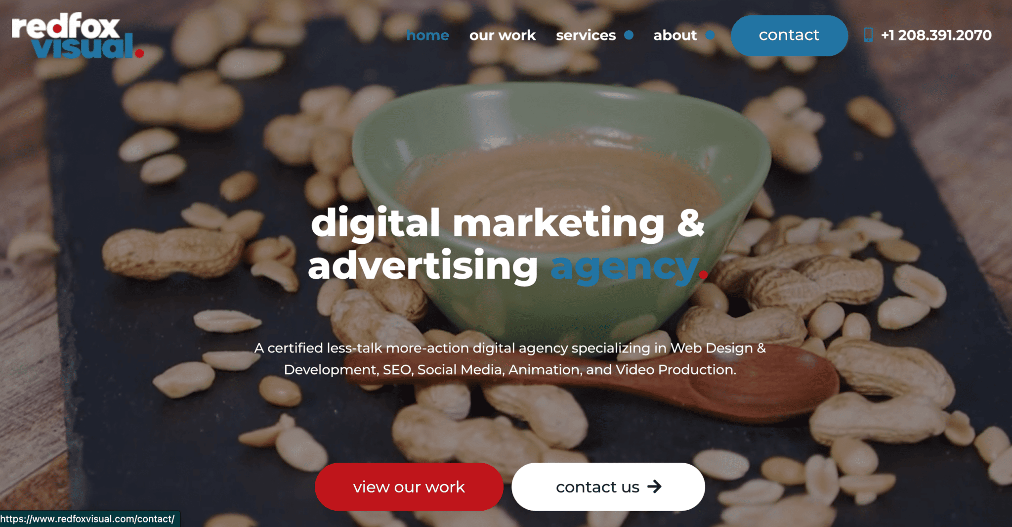 Redfox desktop website view