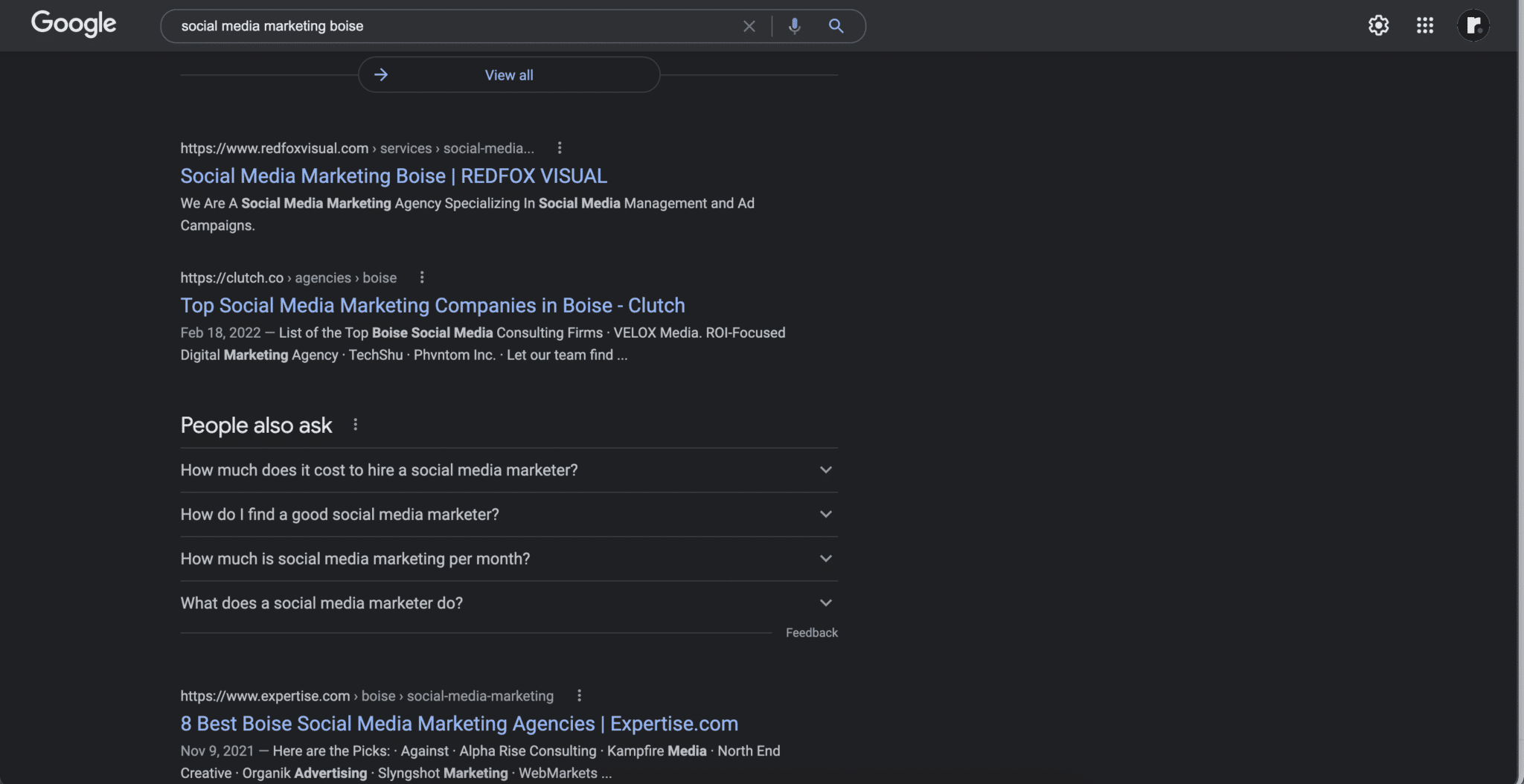How To Choose The Right Seo Company To Skyrocket Your Google Rankings In 2023 4 google search results for redfox visual