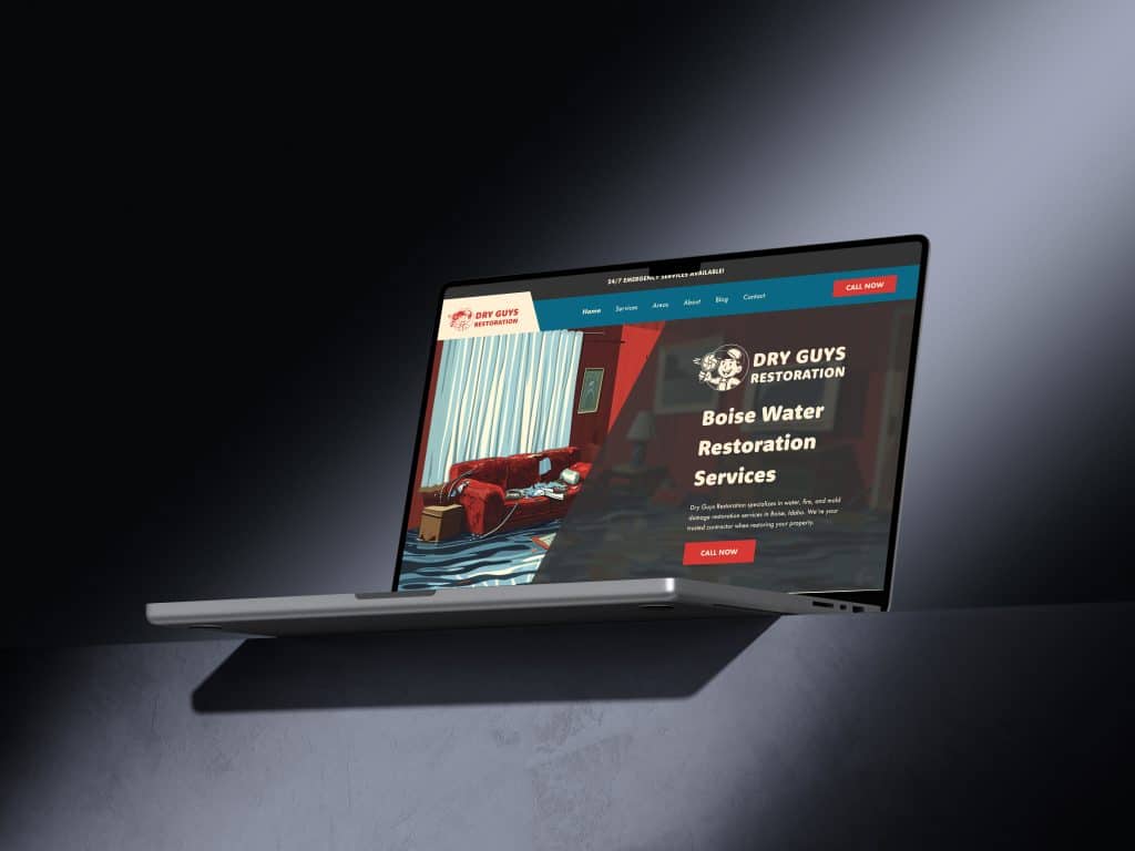 a laptop with a website on the screen