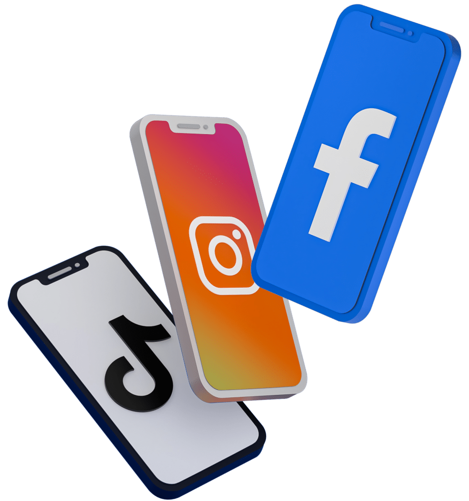 a group of cell phones with logos